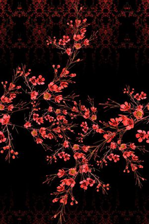 花卉印花华亿平台图片