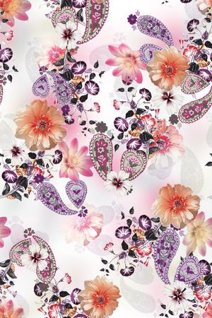 花卉印花华亿平台图片