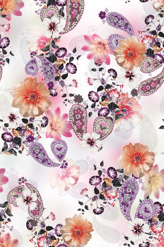 花卉印花华亿平台图片