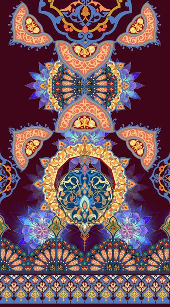 395177-最炫民族风复古欧式花纹女装连衣裙定