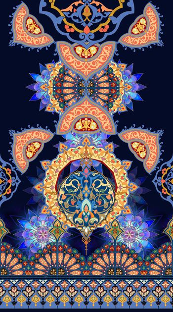 395178-最炫民族风复古欧式花纹女装连衣裙定