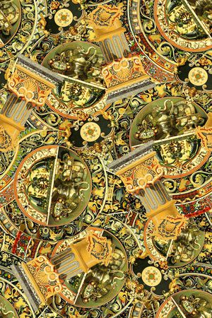 欧式印花华亿平台图片