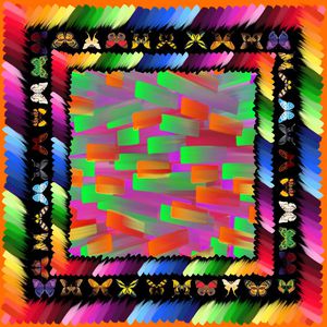 蝴蝶印花华亿平台图片