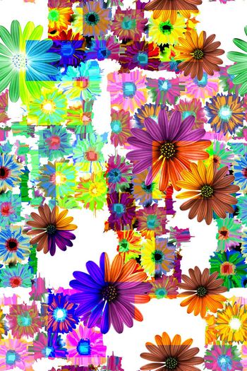 395280-电子花卉曝光艺术雏菊