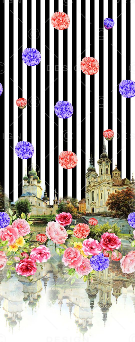 黑白条纹印花华亿平台图片