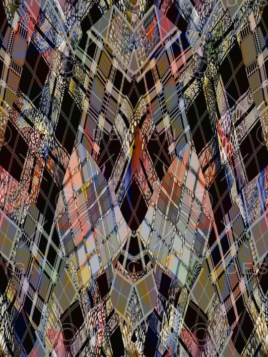 彩色几何印花华亿平台图片