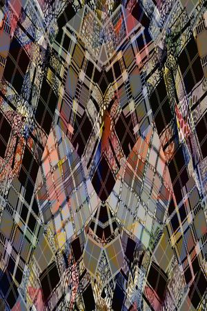 彩色几何印花华亿平台图片