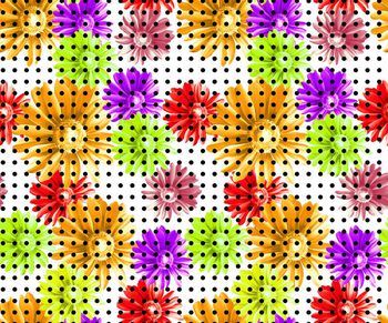 395421-复古花卉图案