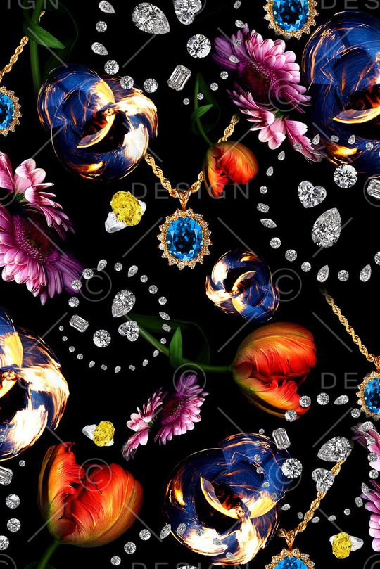 花卉印花华亿平台图片