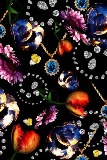 395486-黑暗吞噬的珠宝花卉