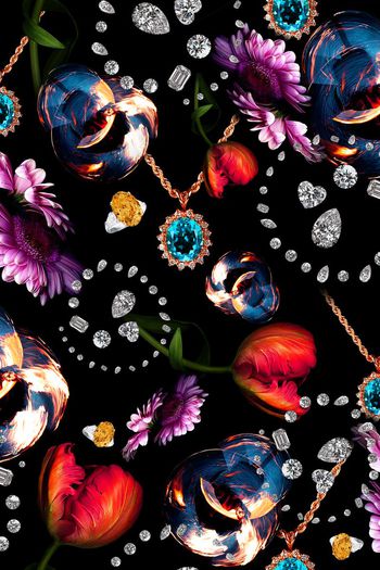 395487-黑暗吞噬的珠宝花卉