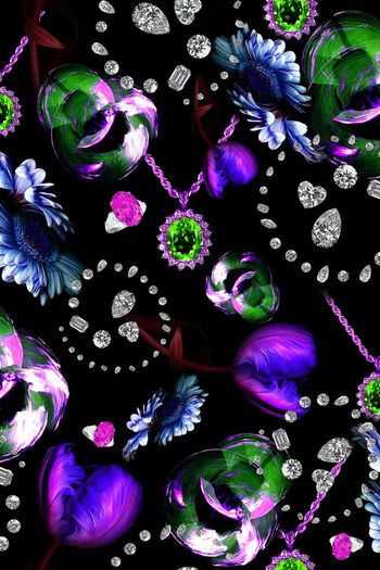 395488-黑暗吞噬的珠宝花卉