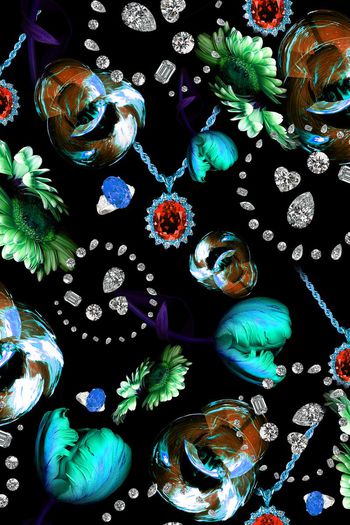 395489-黑暗吞噬的珠宝花卉