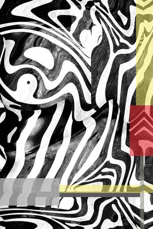 抽象几何印花华亿平台图片