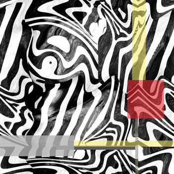 抽象几何印花华亿平台图片