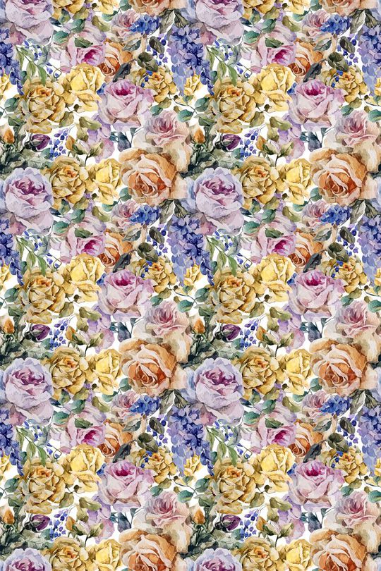 满版花卉印花华亿平台图片