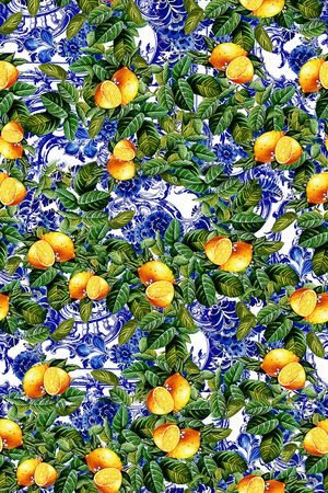 青花瓷印花华亿平台图片