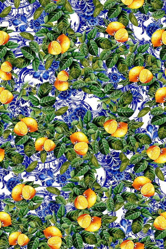 青花瓷印花华亿平台图片