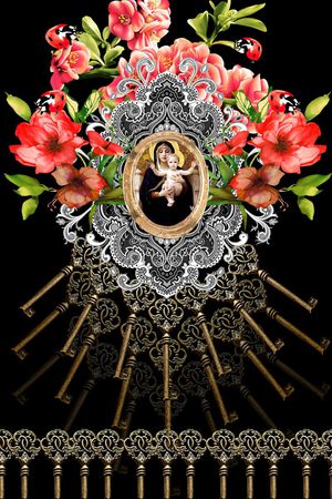 花卉印花华亿平台图片