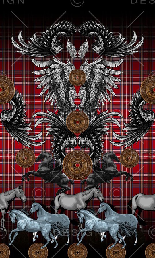 几何格子印花华亿平台图片