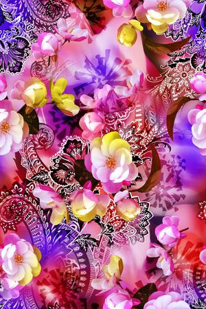 抽象印花华亿平台图片