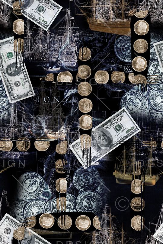 大牌复古航海 金币印花华亿平台图片