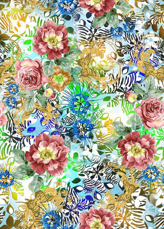 抽象印花华亿平台图片