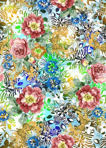 395688-乱纹手绘花