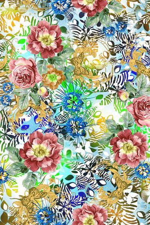 抽象印花华亿平台图片