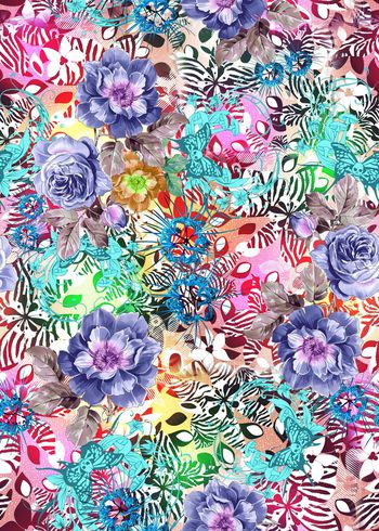 395689-乱纹手绘花