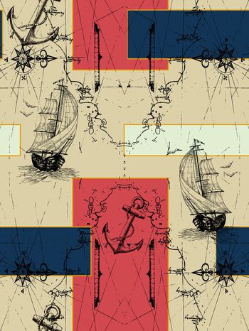 复古印花华亿平台图片