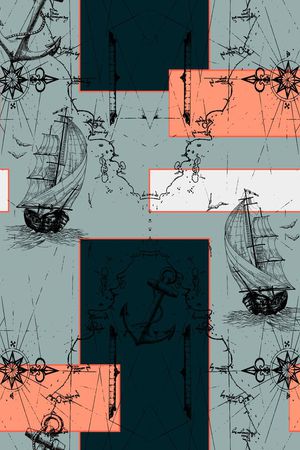 复古印花华亿平台图片