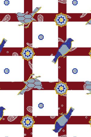 格子花印花华亿平台图片