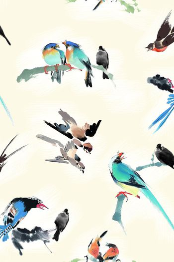 395720-叽叽喳喳水墨鸟儿