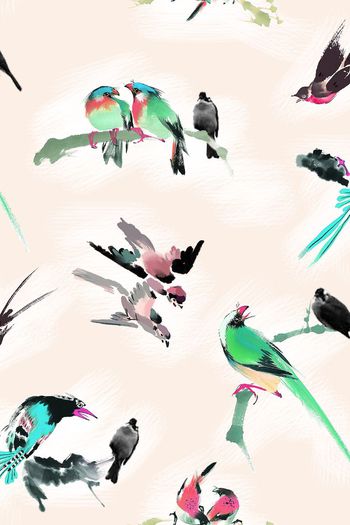 395721-叽叽喳喳水墨鸟儿