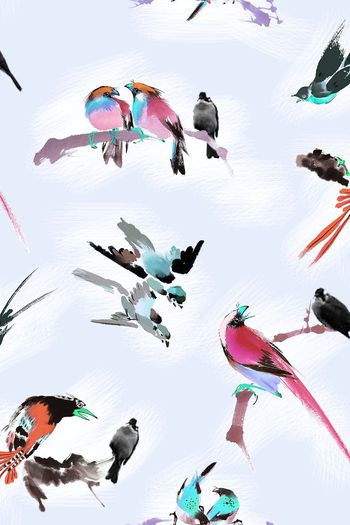 395724-叽叽喳喳水墨鸟儿