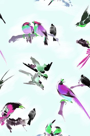 395725-叽叽喳喳水墨鸟儿