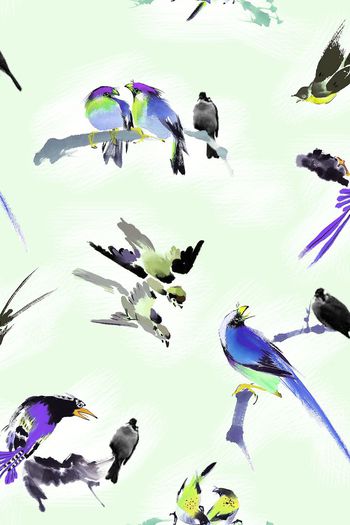 395726-叽叽喳喳水墨鸟儿