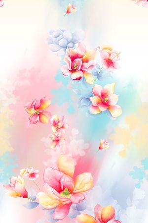 花卉印花华亿平台图片