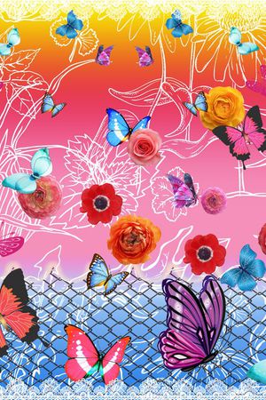 甜美印花华亿平台图片