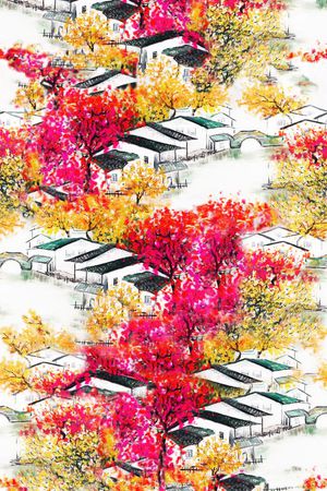 江南风情印花华亿平台图片