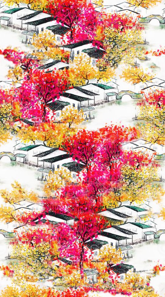 江南风情印花华亿平台图片