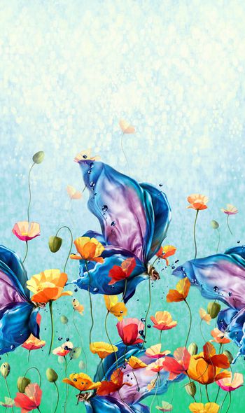 395894-抽象蝴蝶花朵