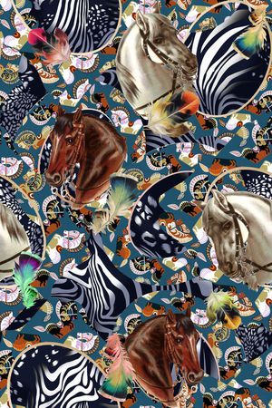 复古印花华亿平台图片