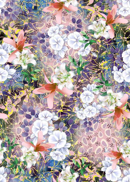 田园风印花华亿平台图片