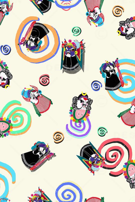 几何印花华亿平台图片