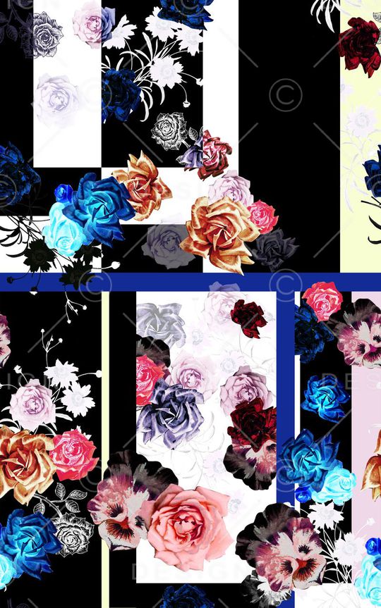 花卉 玫瑰花印花华亿平台图片