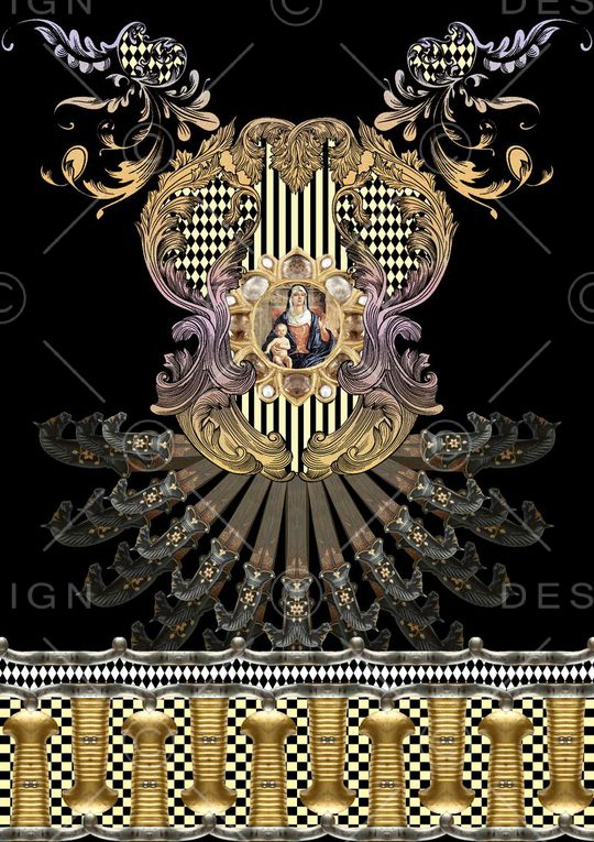 宫廷 刀具印花华亿平台图片