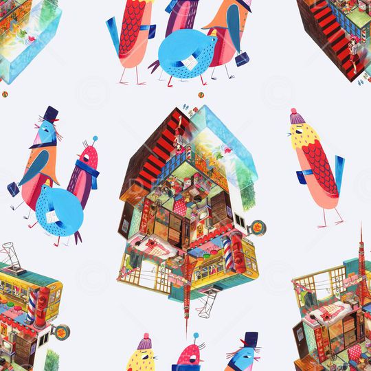 插画印花华亿平台图片