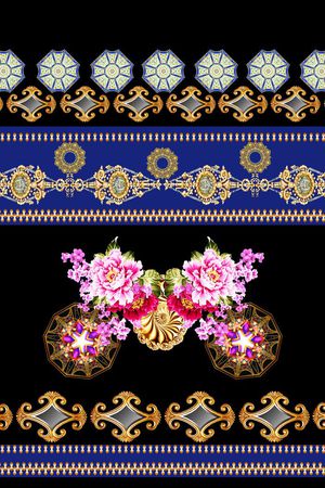 欧式复古印花华亿平台图片